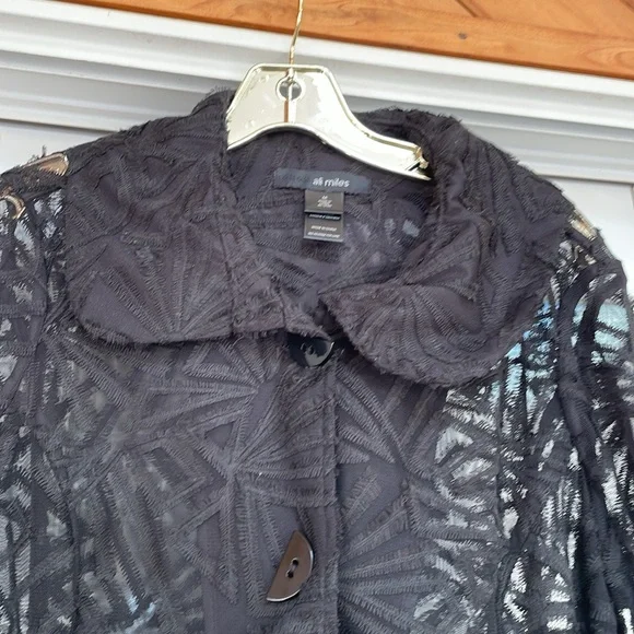 Ali Miles Lace Jacket With Peter Pan Collar. Size M. NWT - Picture 3 of 4